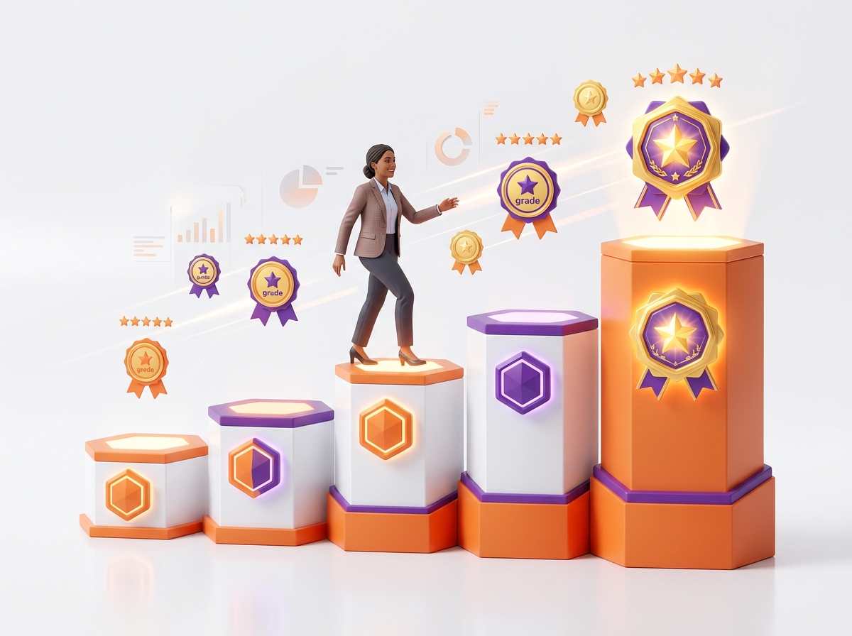 HowShare 五級能力分級與平台認證制度示意